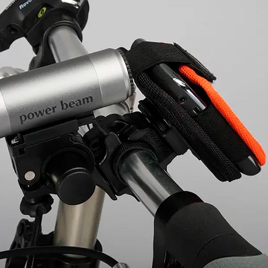 Велосумка на руль Ibera IB-PB1 для телефона, черный-оранжевый