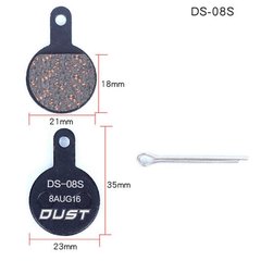 Тормозные колодки дисковые DUST DS-08S TEKTRO IOX, Lyra, Novella полуметалл
