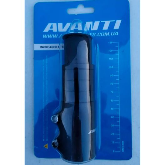 Адаптер - удлинитель штока вилки велосипеда Avanti, 28,6мм, 110мм, алюминий, черный