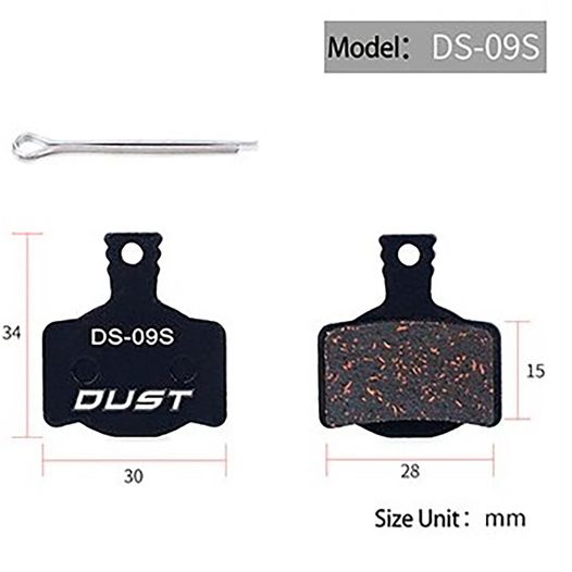 Тормозные колодки дисковые DUST DS-09S MAGURA MT2, MT4, MT6, MT8 полуметалл