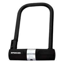 Велозамок Spencer ZS2921 U Lock, ключ, 165x250мм, черный