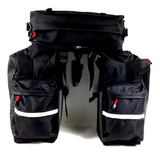 Велосумка на багажник Spencer Triple Bag 3-х секційна 42л, чорний