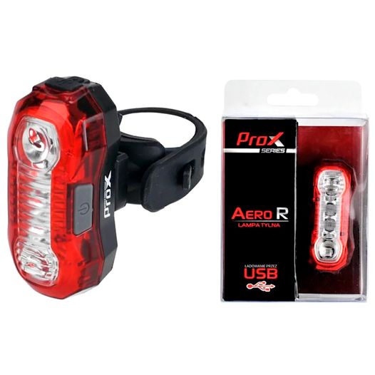 Задній ліхтар для велосипеда ProX Aero R, 40 Lm, 5 режимів, акумулятор, micro USB, чорний