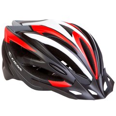 Велошлем с козырьком CIGNA WT-068 L (58-61см) черно-бело-красный