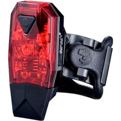 Задний фонарь для велосипеда INFINI MINI LAVA 4 ф-ции, черный USB (455054)