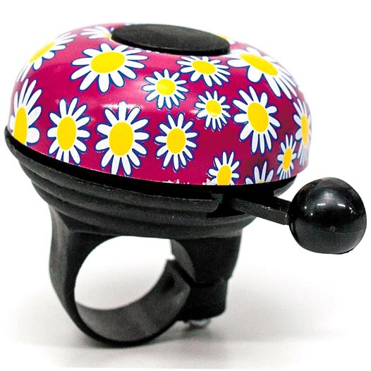 Звонок на велосипед с цветами фиолетовый BRAVVOS BEL003