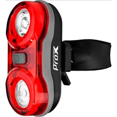 Задний фонарь для велосипеда ProX Gemma 2x0,5W, 2 LED, 3 режима, батарейки, черный