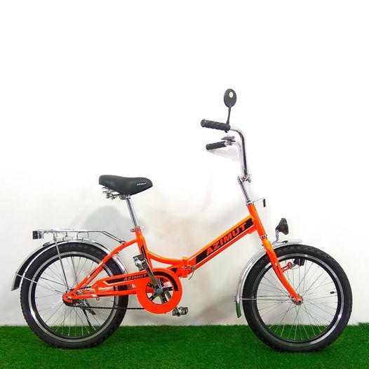 Складной велосипед 20" Azimut 2009-1 с фарой оранжевый